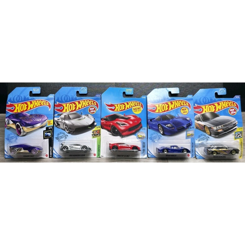 Hot Wheels Lot 5 R390 GTI/SILVIA/KOENIGSEGG JESKO/FORWARD FORCE/CORVETTE C7 Z06